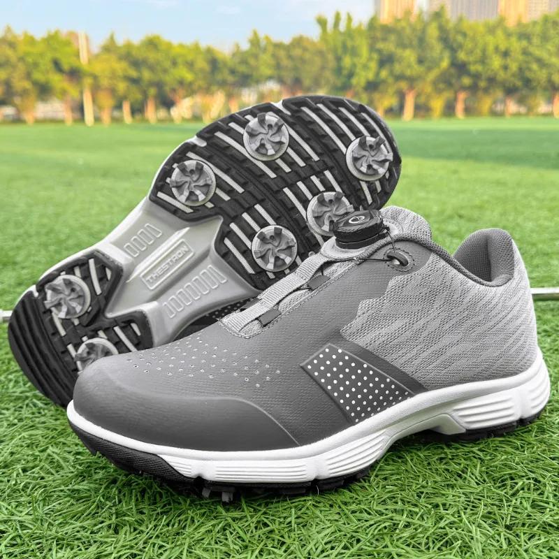 Chaussures de Golf imperméables pour hommes, baskets de golf professionnelles, antidérapantes, de lu