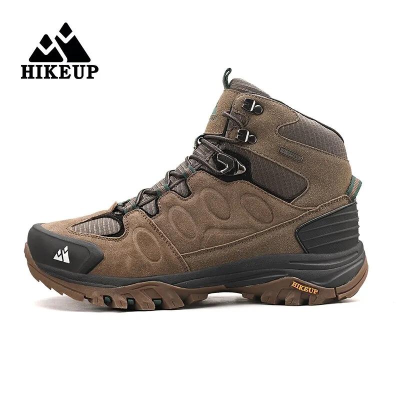 Bottes Randonnée Homme Daim Hiver - Chaussures Trekking Plein Air Chaudes Lacets