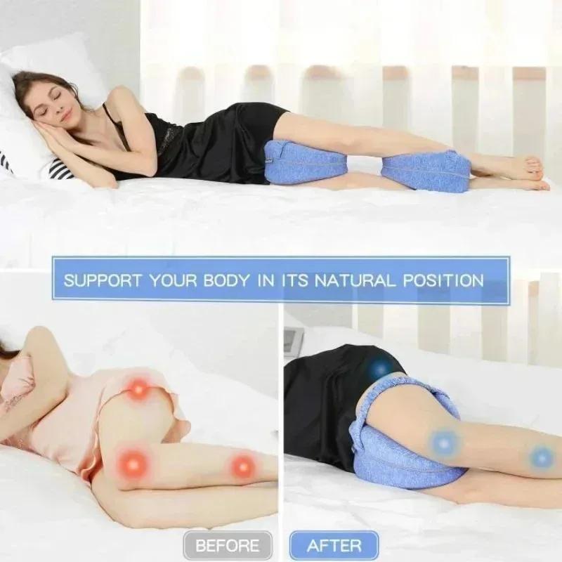 Oreiller de jambe en coton à mémoire de forme, cœur creux, côté de grossesse, dormeur, sciatique ort