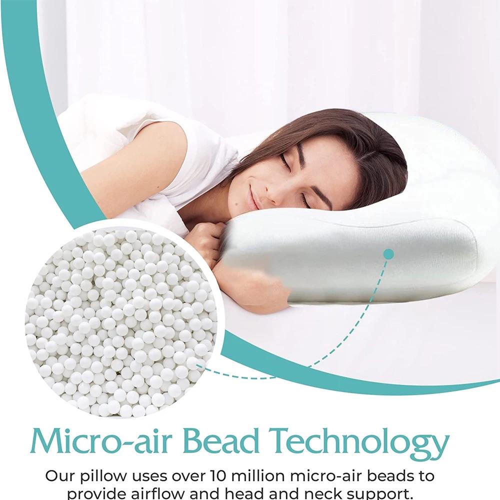 Oreiller de sommeil rond en mousse à mémoire de forme, oreiller orthopédique doux pour le cou, libér
