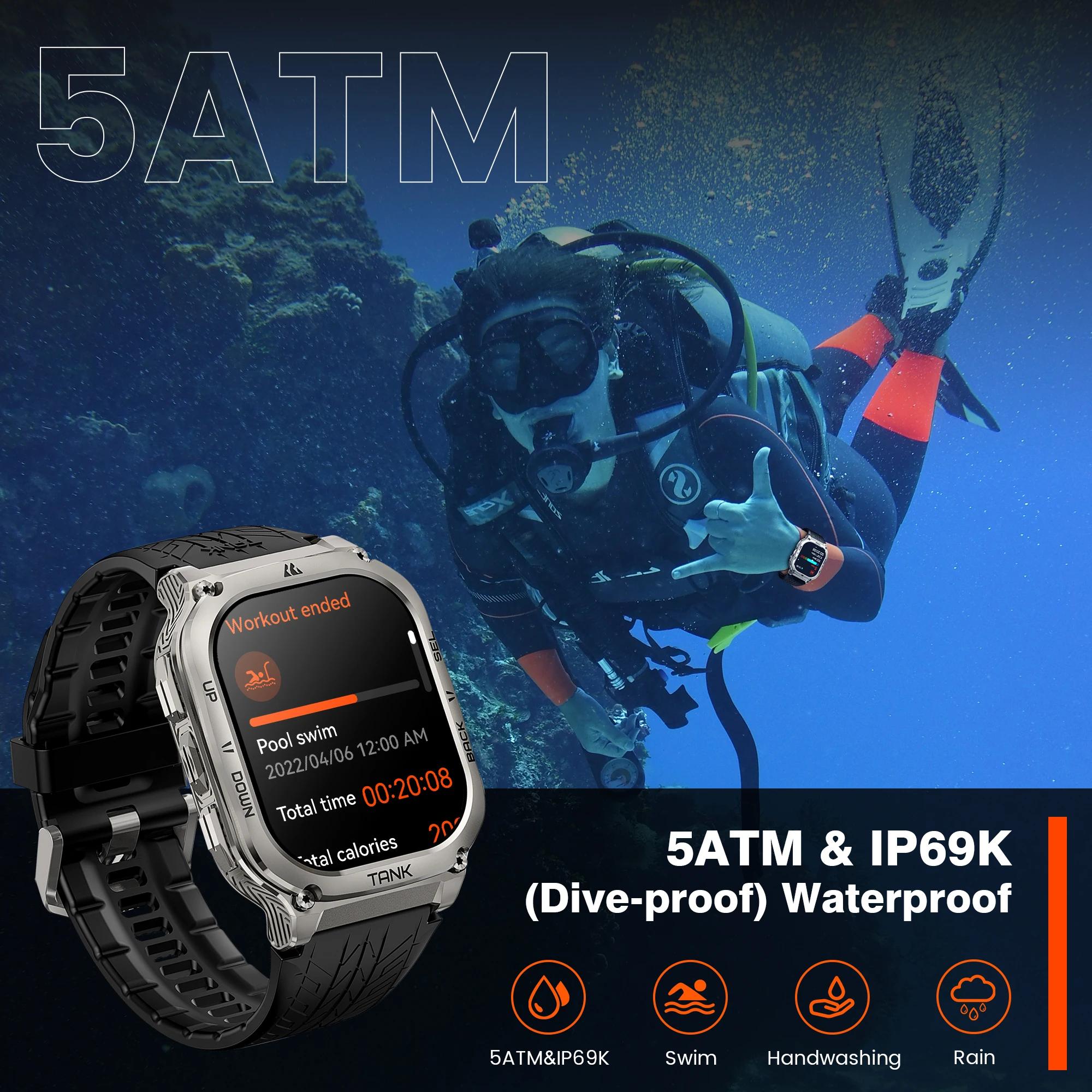2025 Original KOSPET TANK M3 montre intelligente hommes Smartwatch pour femmes 480mAh numérique Fitn