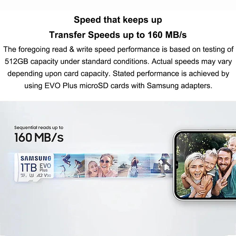 Samsung EVO Plus/PRO Plus/PRO Ultimate/PRO Endurance carte mcroSD 512G 256GB 128GB 64GB SDXC carte T