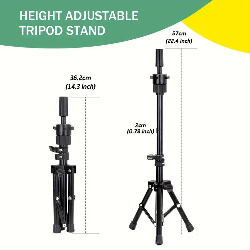 Support de tête de Mannequin réglable 36cm-56cm, trépied, support de tête de formation pour Salon de