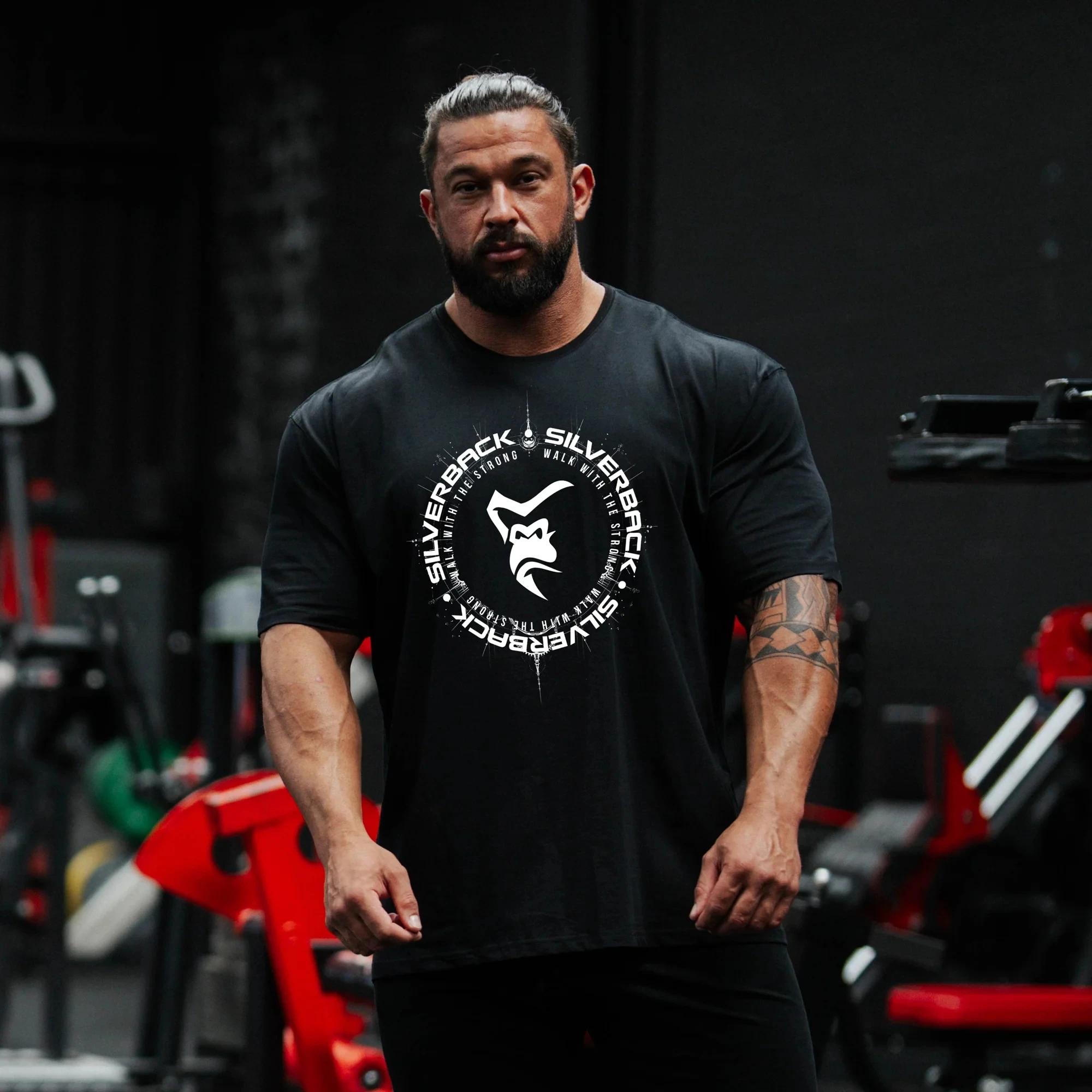 SILVERBACK 2025 T-shirts fitness à manches courtes pour hommes et femmes, T-shirts amples à col rond