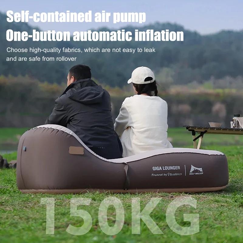 Fauteuil gonflable automatique à un clic, canapé gonflable léger pour les voyages - rechargeable par