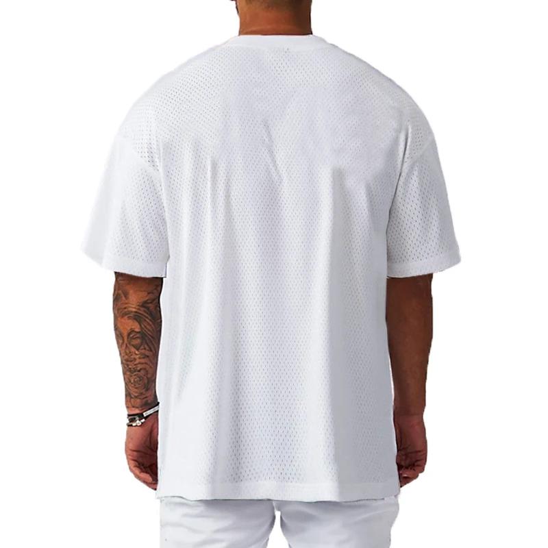 T-Shirt d'été surdimensionné en maille respirante à séchage rapide, vêtements amples pour gymnastiqu
