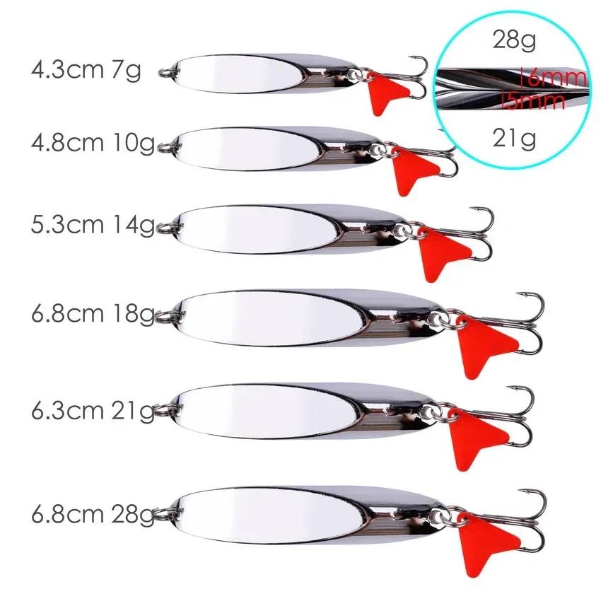 1PCMetal Spinner cuillère 7/10/14/18/21/28g leurre de pêche appâts durs paillettes bruit Paillette a