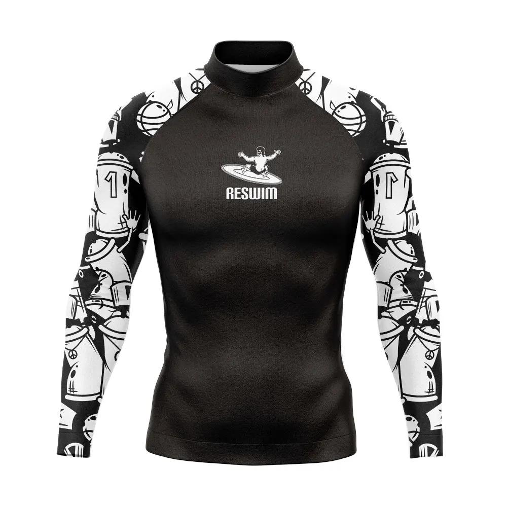 Maillot de bain pour hommes, protection contre les éruptions cutanées, combinaison de plongée, T-shi