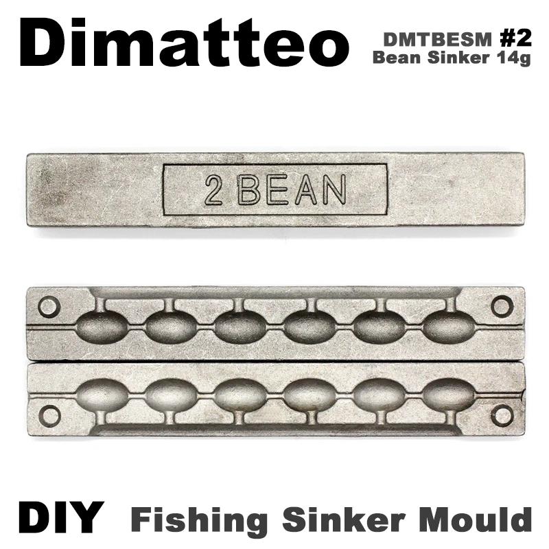Dimatteo bricolage moule de plomb de haricot de pêche DMTBESM/ # 2 Plombs de Haricots 14g 6 Cavités