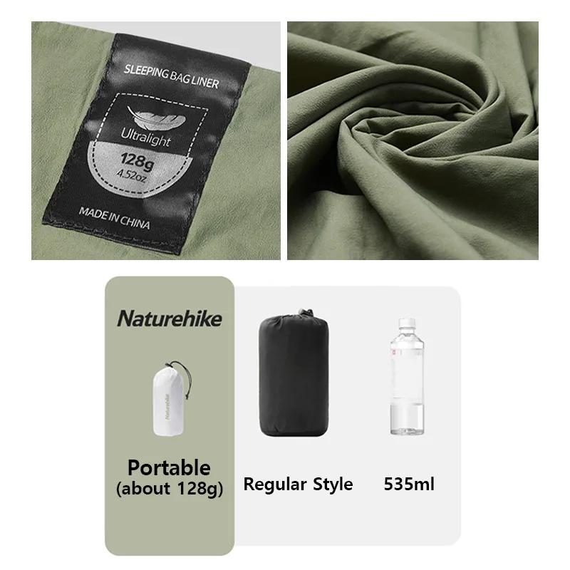 Natureifa-Juste de sac de couchage simple ultralégère, doublure légère, draps de camping confortable