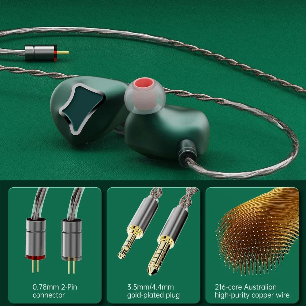 Écouteurs intra-auriculaires ARTTI R1 HIFI avec triple transducteur dynamique et connecteur détachab