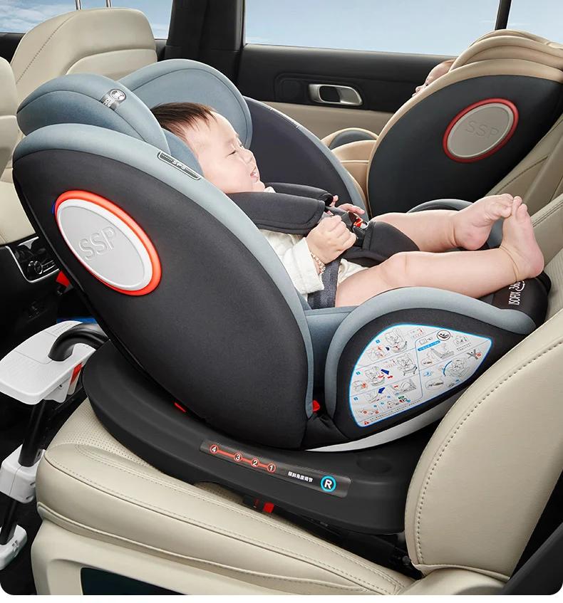 Siège auto pour bébé rotatif à 360 degrés, appui-tête réglable ISOFIX, siège de sécurité pour nourri