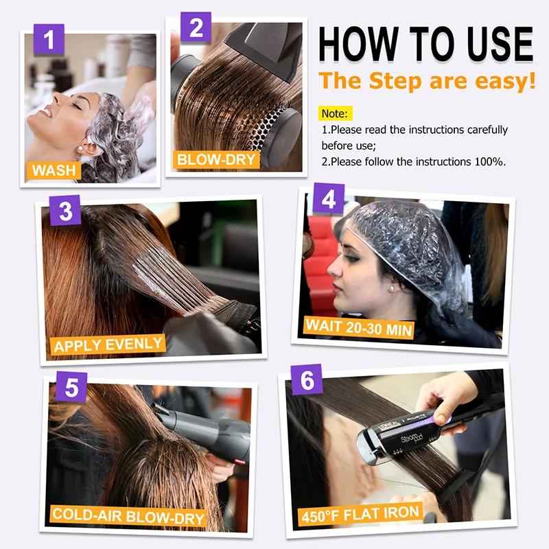 PURC 300ML traitement professionnel des cheveux à la kératine lissage réparation frisottis cheveux b