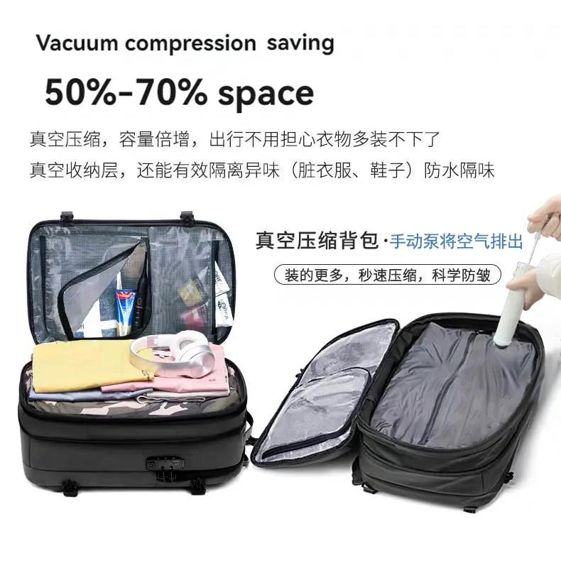 Sac à dos airbag à pompe à vide pour hommes et femmes, sac à dos de compression sous vide, sac à bag