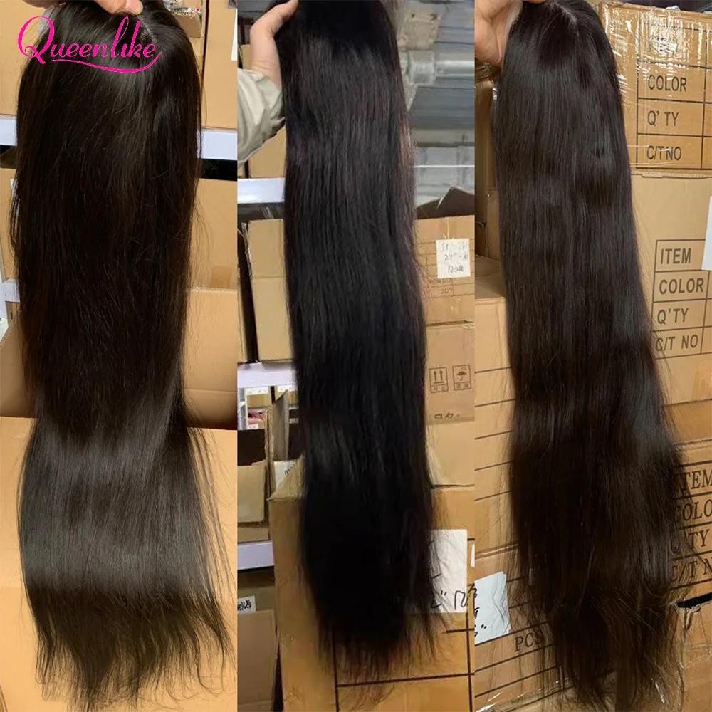 Perruque de cheveux humains droite pour femme, dentelle pré-plumée, brésilienne, Frmetals, bon march