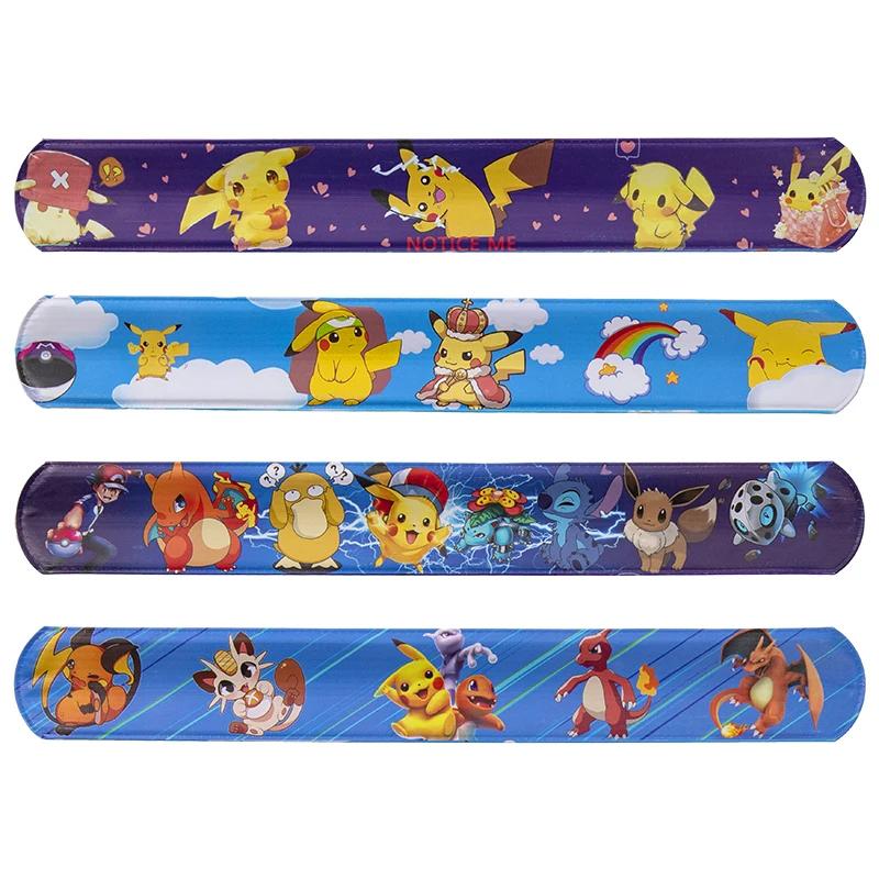 Bracelet à boutons Pokemon, Statue de Pikachu, Bracelet animé, jouet éducatif pour enfants, cadeau d