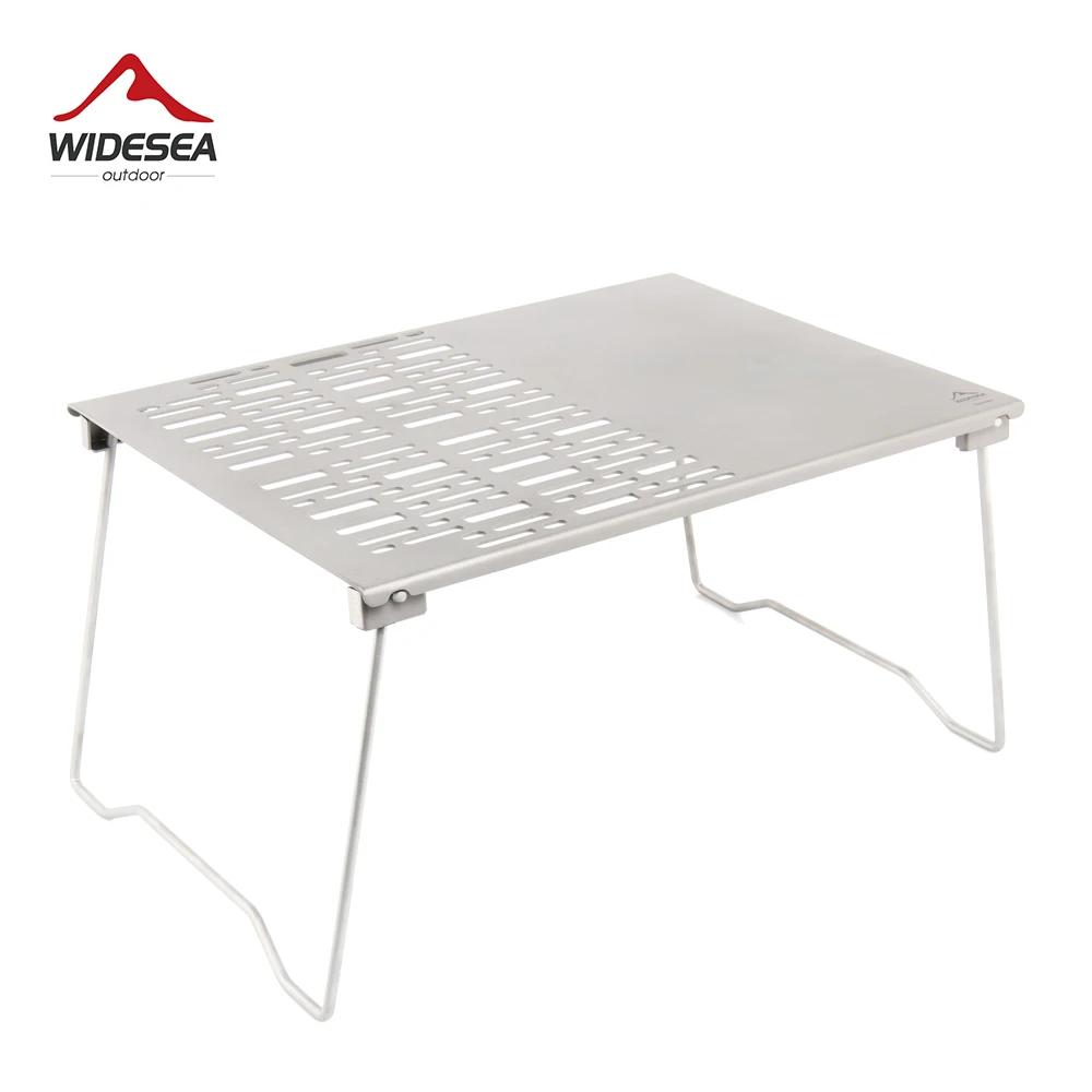 Widesea – filet de Barbecue au charbon de bois en titane, avec pieds pliants, pour Camping, plage, p