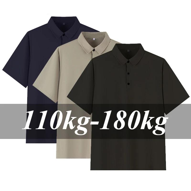 Polo homme grande taille 6XL 7XL été manches courtes surdimensionné t-shirt décontracté mode