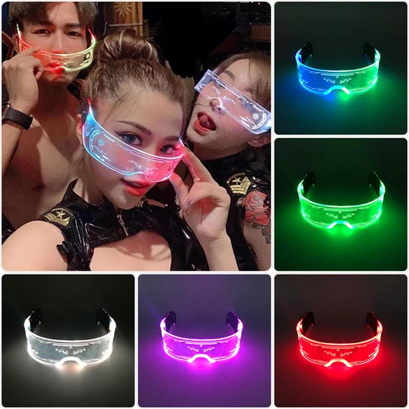 Lunettes lumineuses LED colorées Shoous Cool, néon brillant, clignotant, fête, boîte de nuit, DJ, da