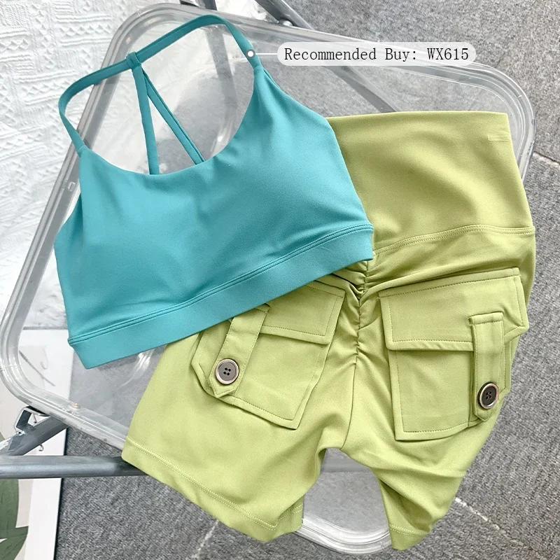 Shorts de yoga taille haute pour femmes - Shorts d'entraînement fitness confortables gym