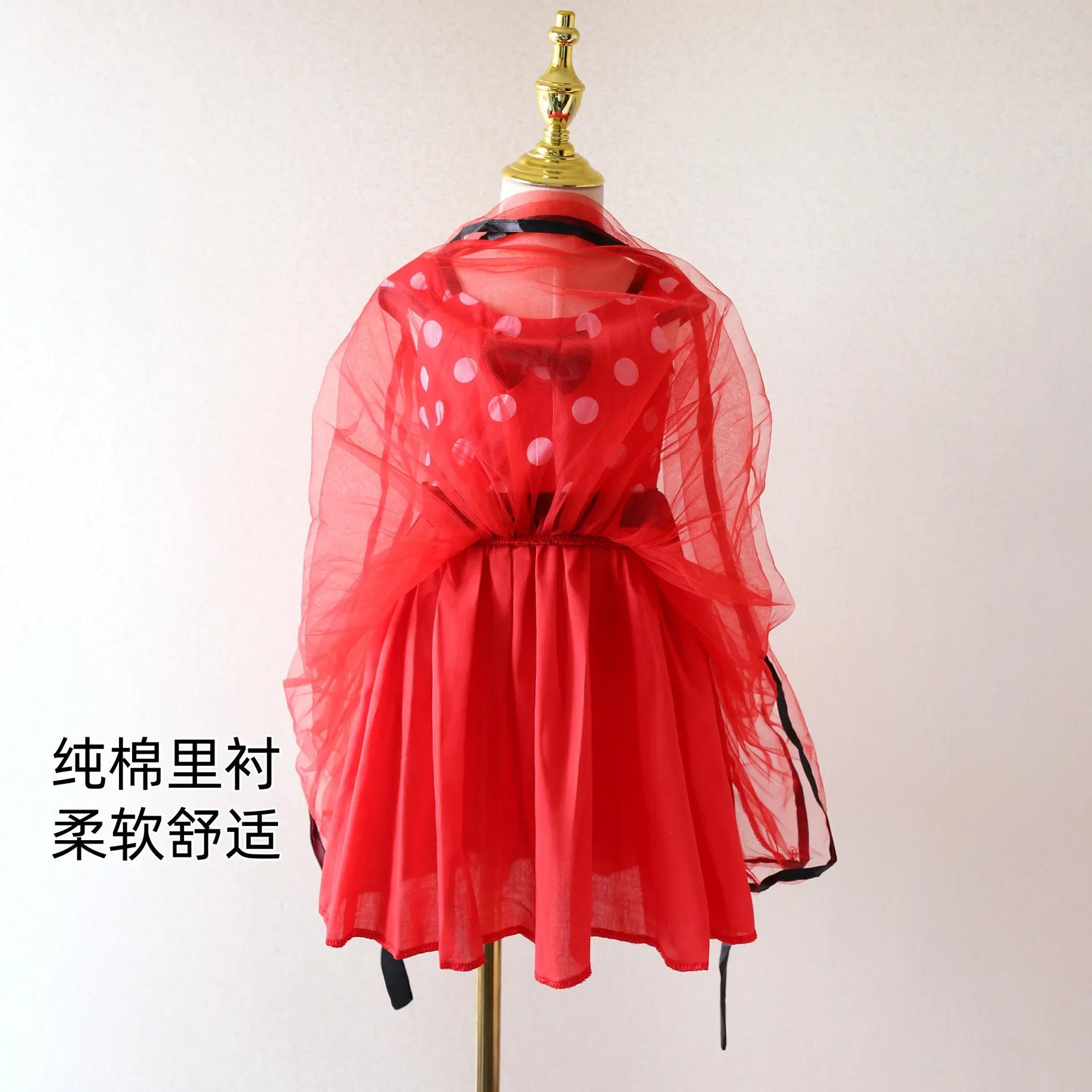 Robe Minni Mouse pour bébés filles, costume Cosplay, fête d'anniversaire, pois, mignon, carnaval, fê