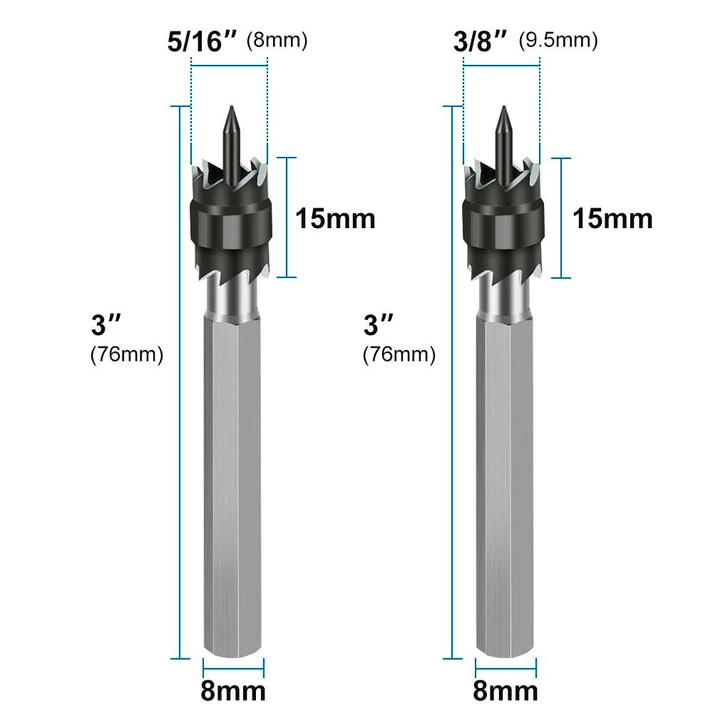 Foret dissolvant de soudure par points, pointe en carbure Double face, séparateur en acier inoxydabl