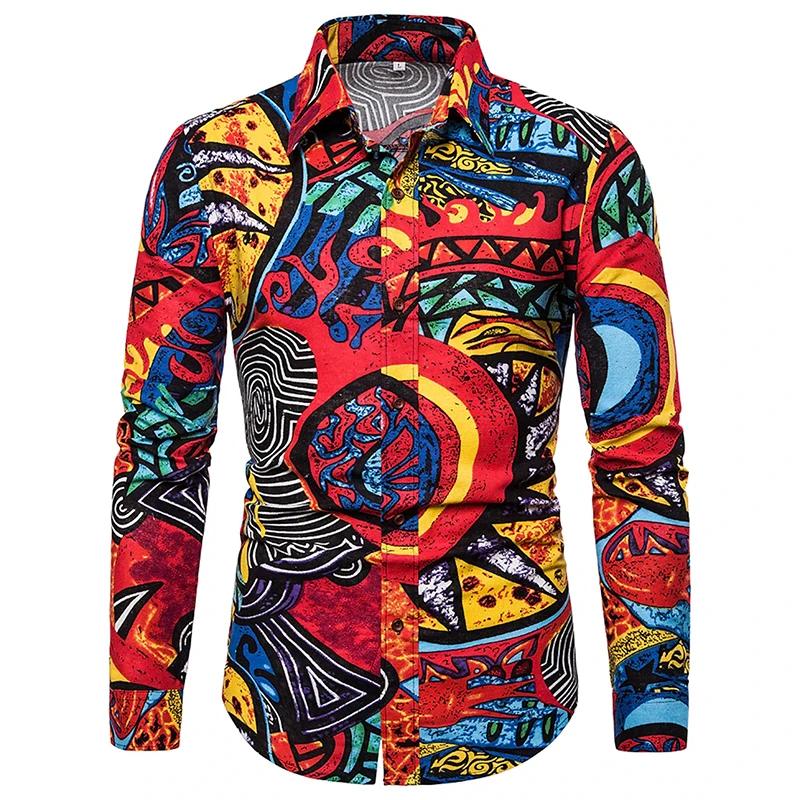 Chemise d'athlétisme à manches longues pour hommes, impression 3D, graphique d'art abstrait, mode, c