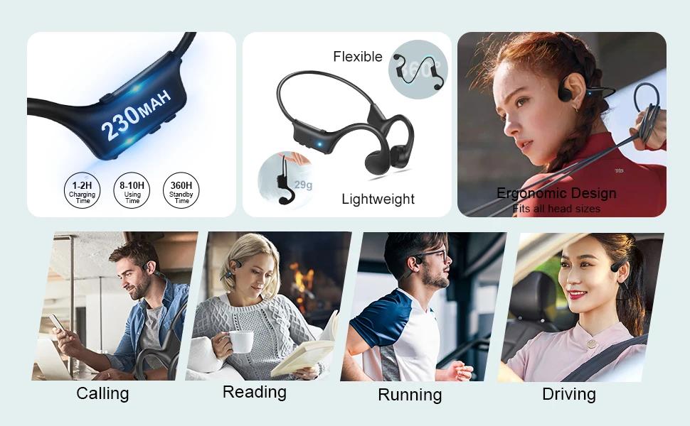 Courir pour shokz casque à Conduction osseuse Bluetooth écouteurs à oreille ouverte sans fil sur l'o
