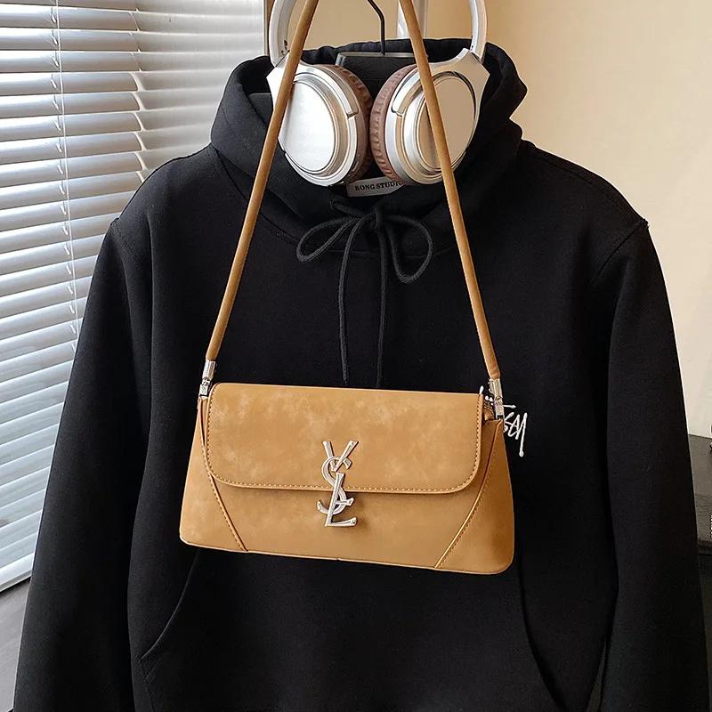 Nouveau Sac Baguette Luxe Automne Hiver 2026 – Sac à Bandoulière Convertible Polyvalent Quotidien, I