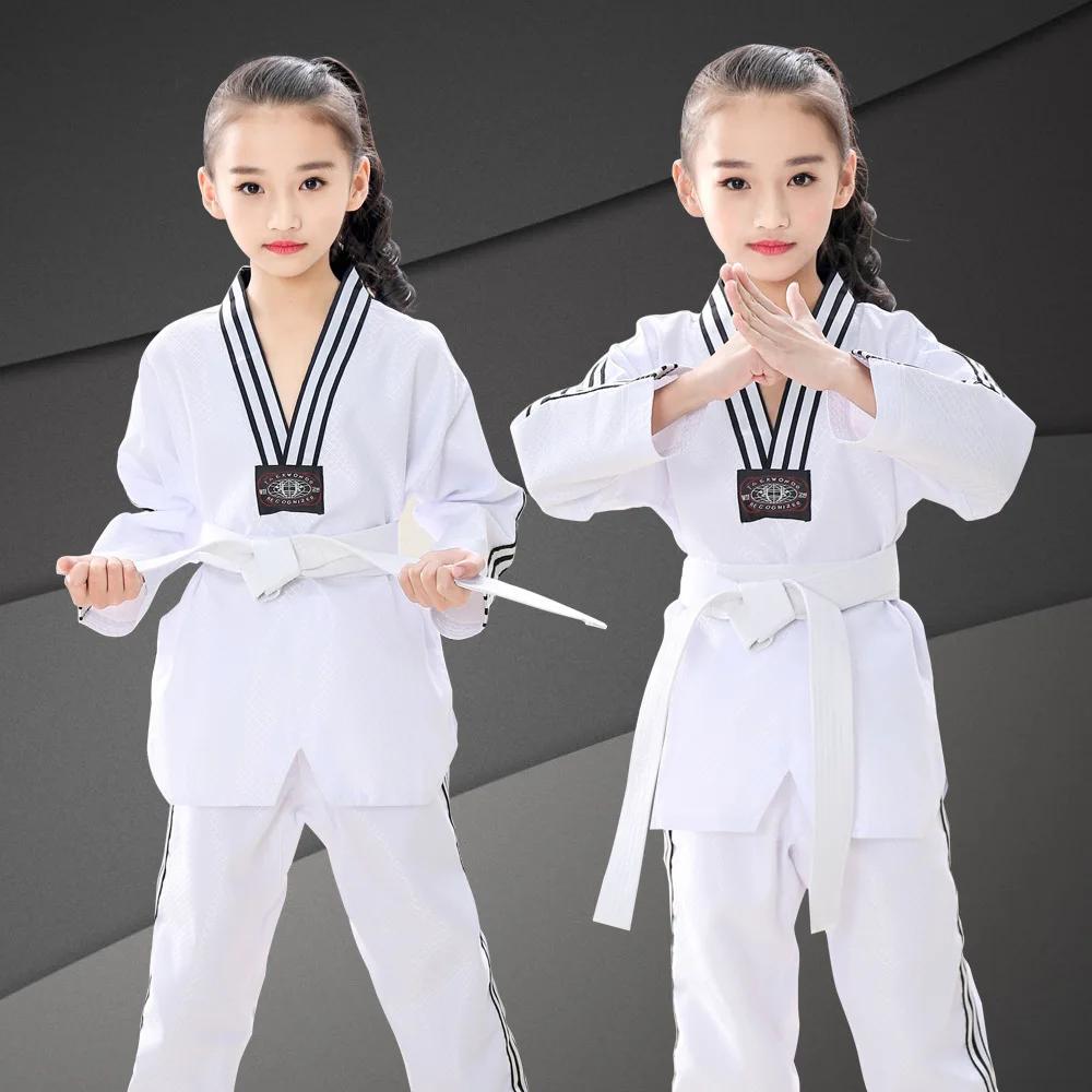 Vêtements Taekwondo hommes femmes pur coton manches longues entraînement résistant usure