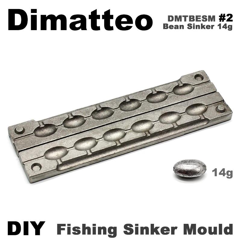 Dimatteo bricolage moule de plomb de haricot de pêche DMTBESM/ # 2 Plombs de Haricots 14g 6 Cavités