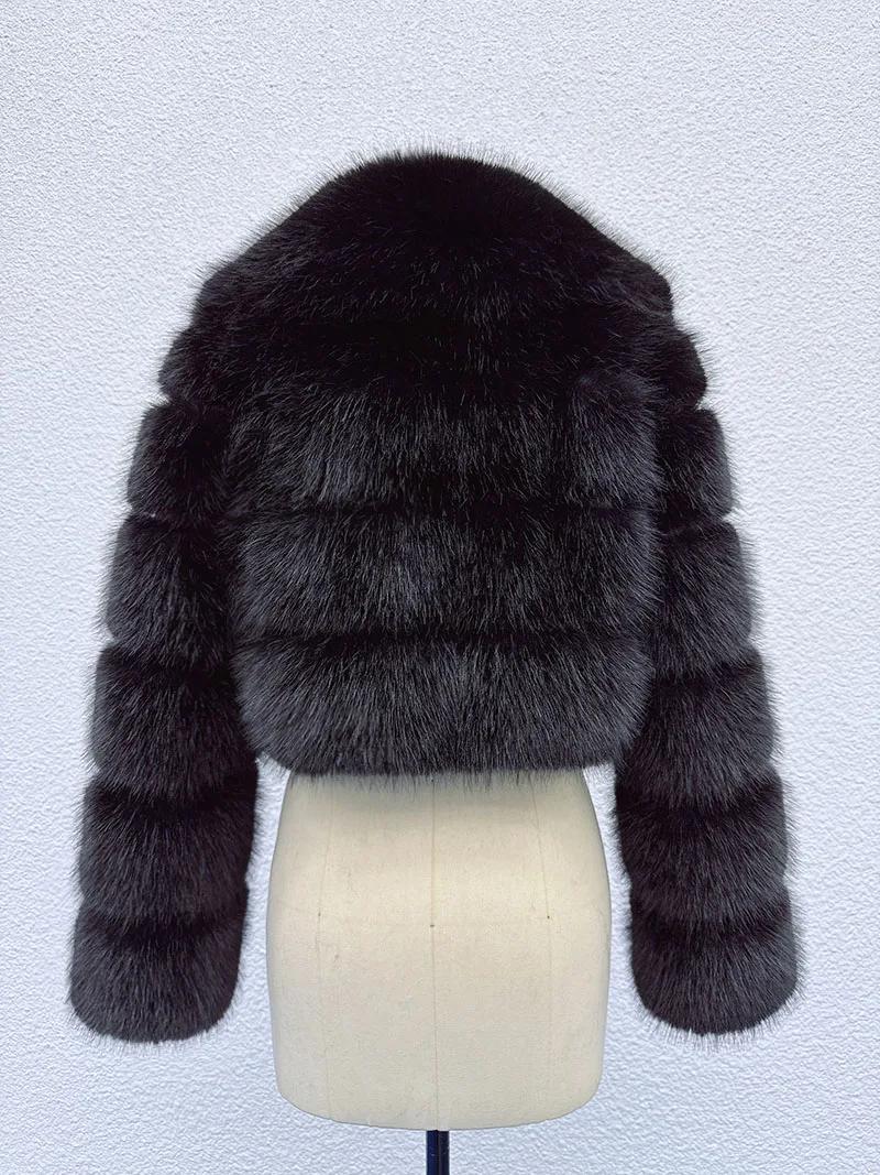 ZADORIN tendance fourrure haut nouveau recadrée fausse fourrure manteau femme vêtements fourrure fau