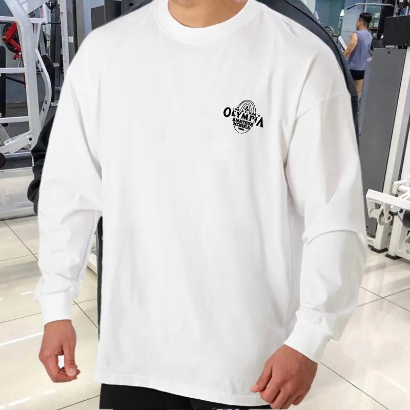 Vêtements de sport pour hommes, vêtements de musculation, t-shirt à manches longues, sweat-shirt de 