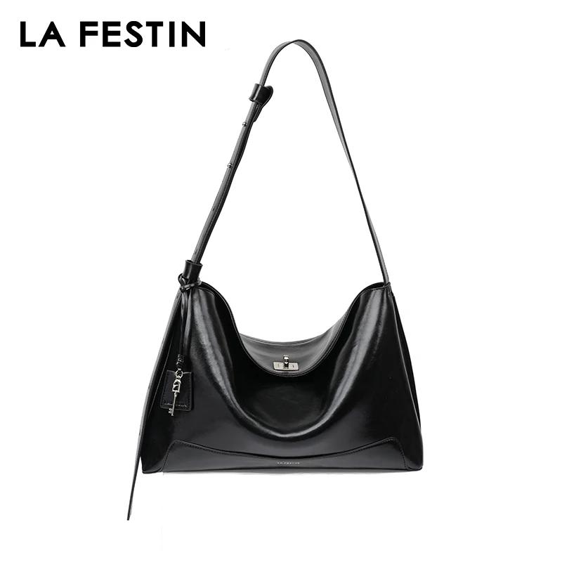 LA FESTIN-Sac à Bandoulière en Cuir de Grande Capacité pour Femme, Fourre-Tout Populaire à la Mode