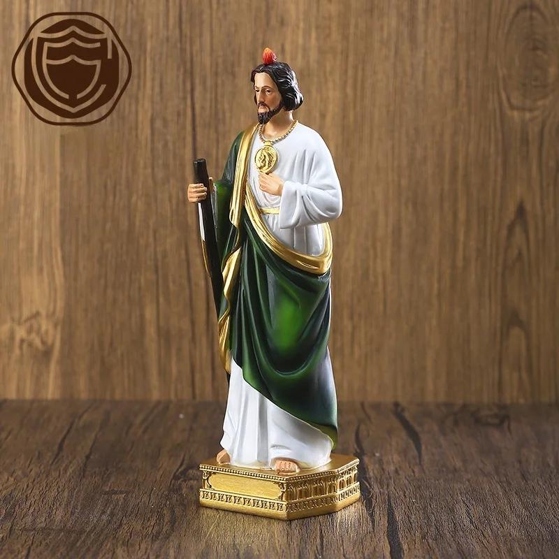 Statue de saint-Juda 8 pouces, 1 pièce, béquilles, décorations de salle, Collection de cadeaux relig