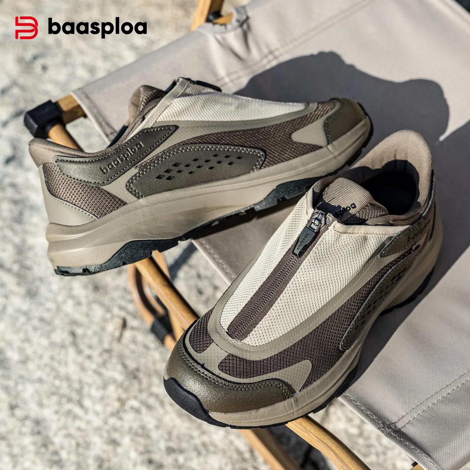Baasploa hommes chaussures de randonnée maille respirant extérieur baskets tout nouveau confort Trai