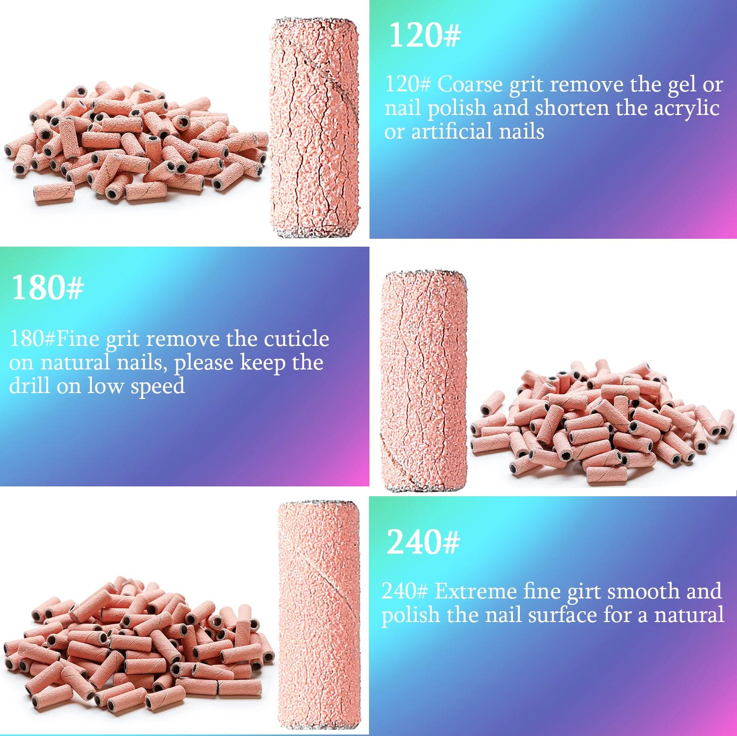 Mini bandes de ponçage pour ongles zèbre, Machine électrique, forets pour ongles, Gel UV, dissolvant