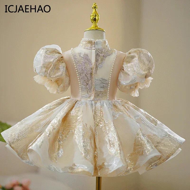 Top princesse mariage fête d'anniversaire luxe robe de soirée courte enfant broderie Champa enfants 