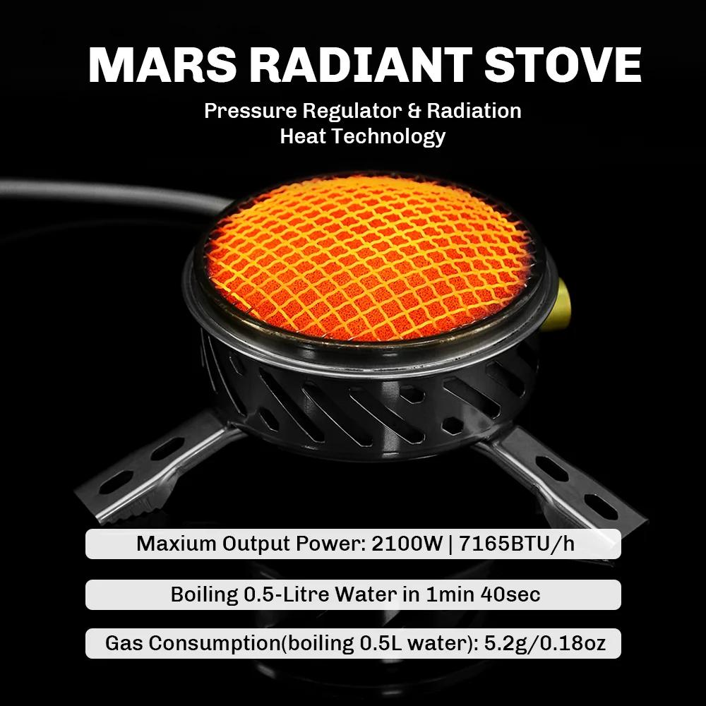 Système réchaud radiant grain d'érable compact coupe-vent pour camping et randonnée légère