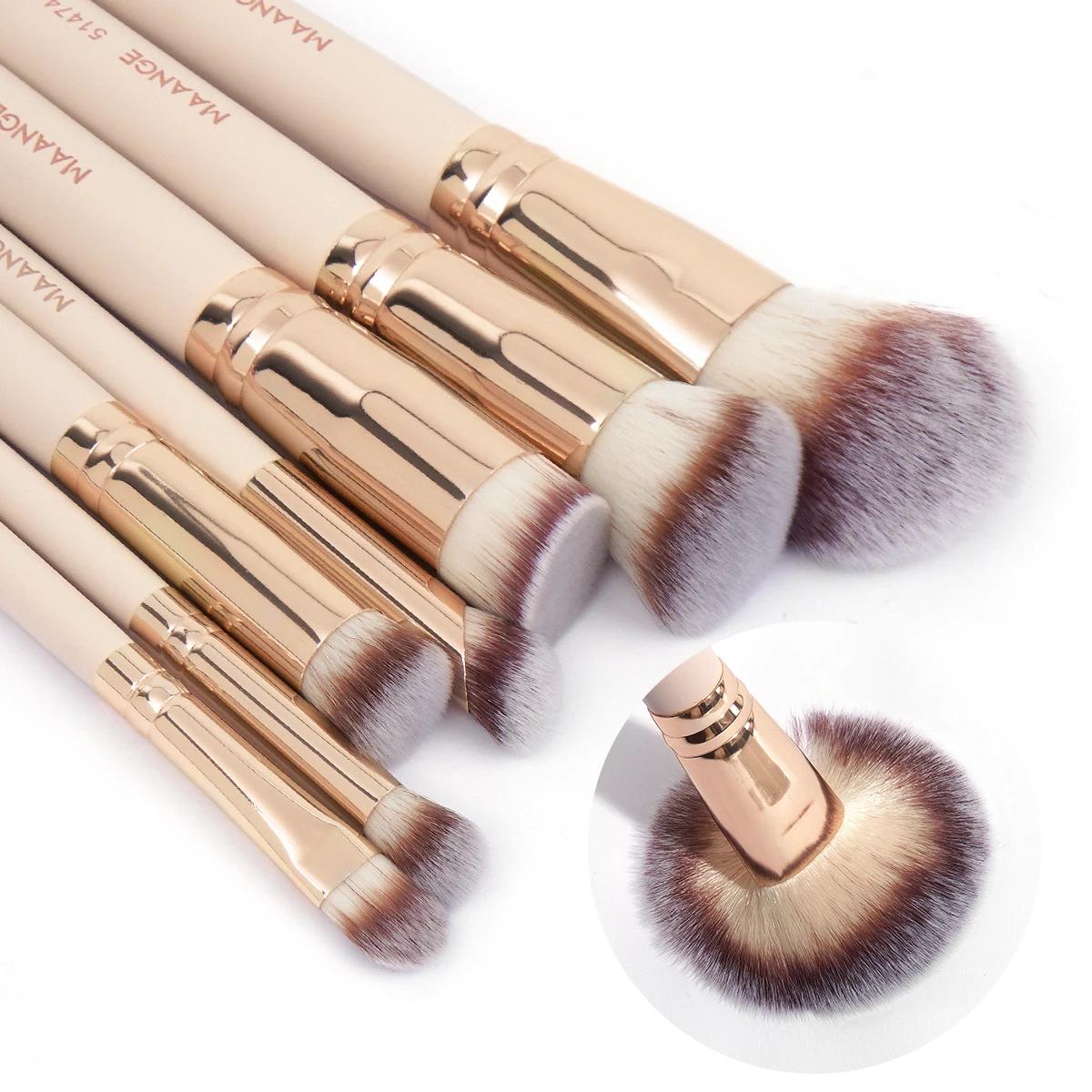 MAANGE 7 pièces/ensemble pinceaux de maquillage pour fond de teint cosmétique poudre correcteur Blus