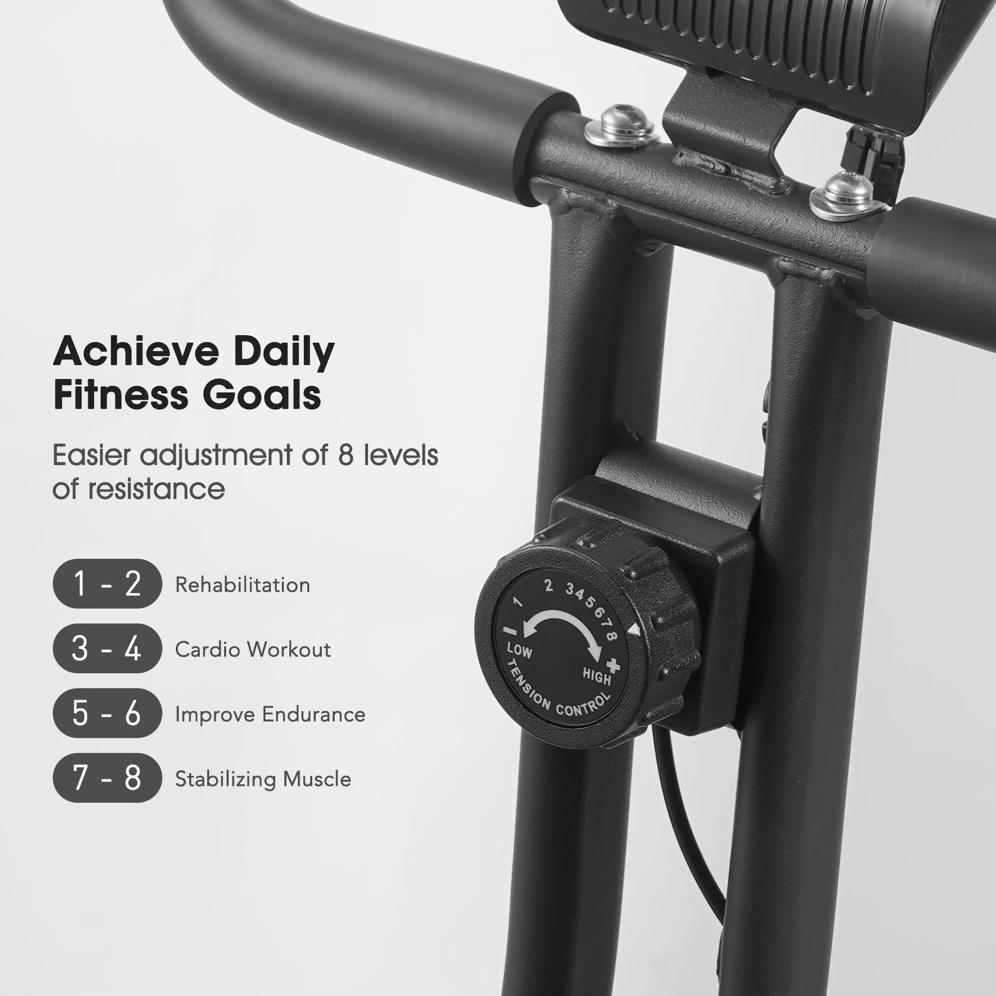 Vélo d'exercice pliant vélo stationnaire couché vélo d'exercice Machine maison avec moniteur LCD sup