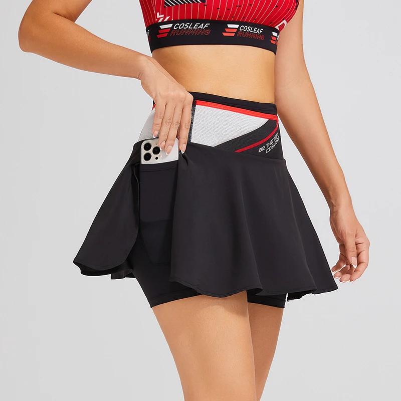 Jupe plissée taille haute, pour gymnastique, Fitness, course à pied, Yoga, cordon souple, sport, Gol
