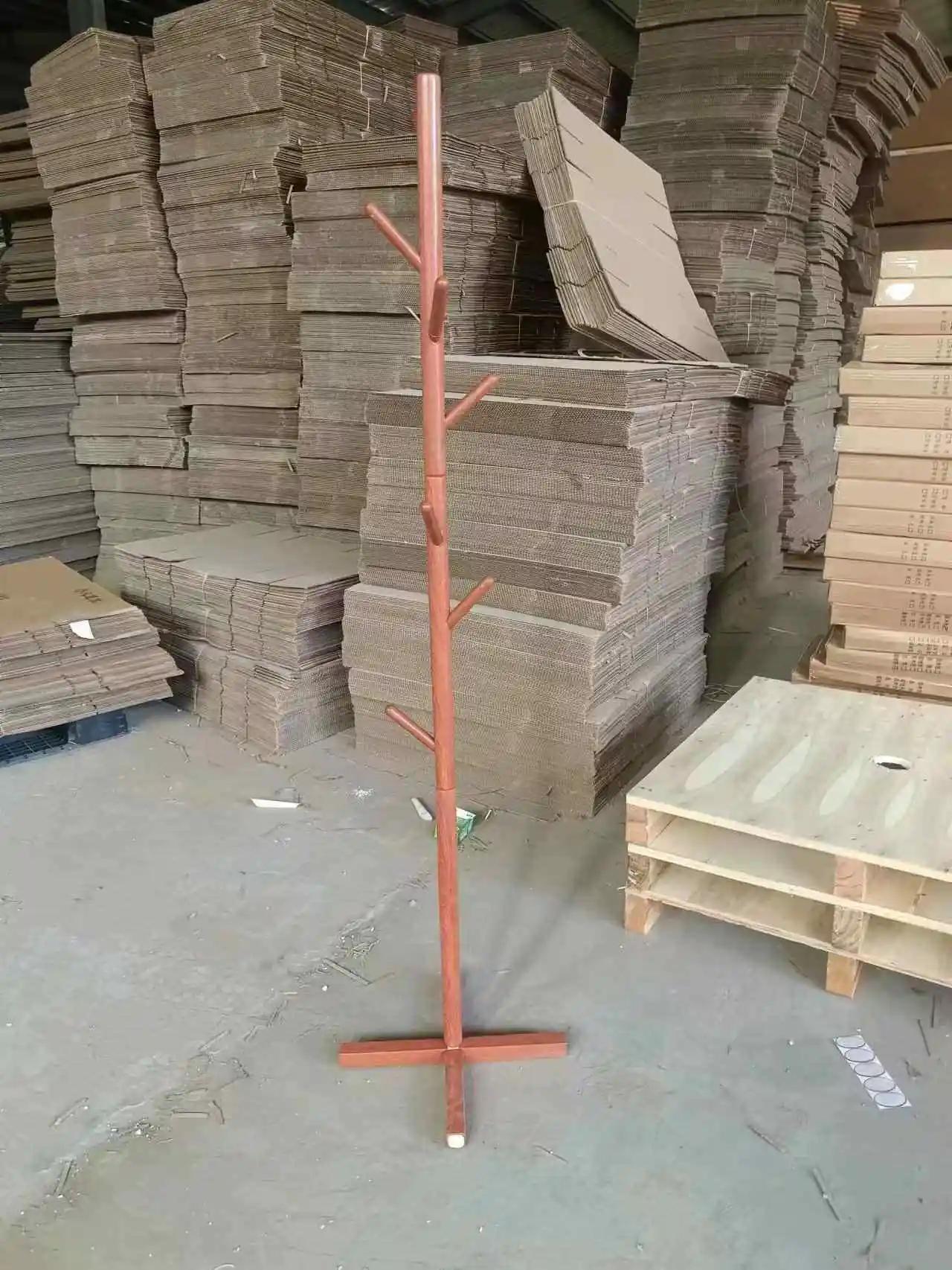Porte-vêtements sur pied en bois économique pour couloir, hôtel, petit appartement, mobilier de cham