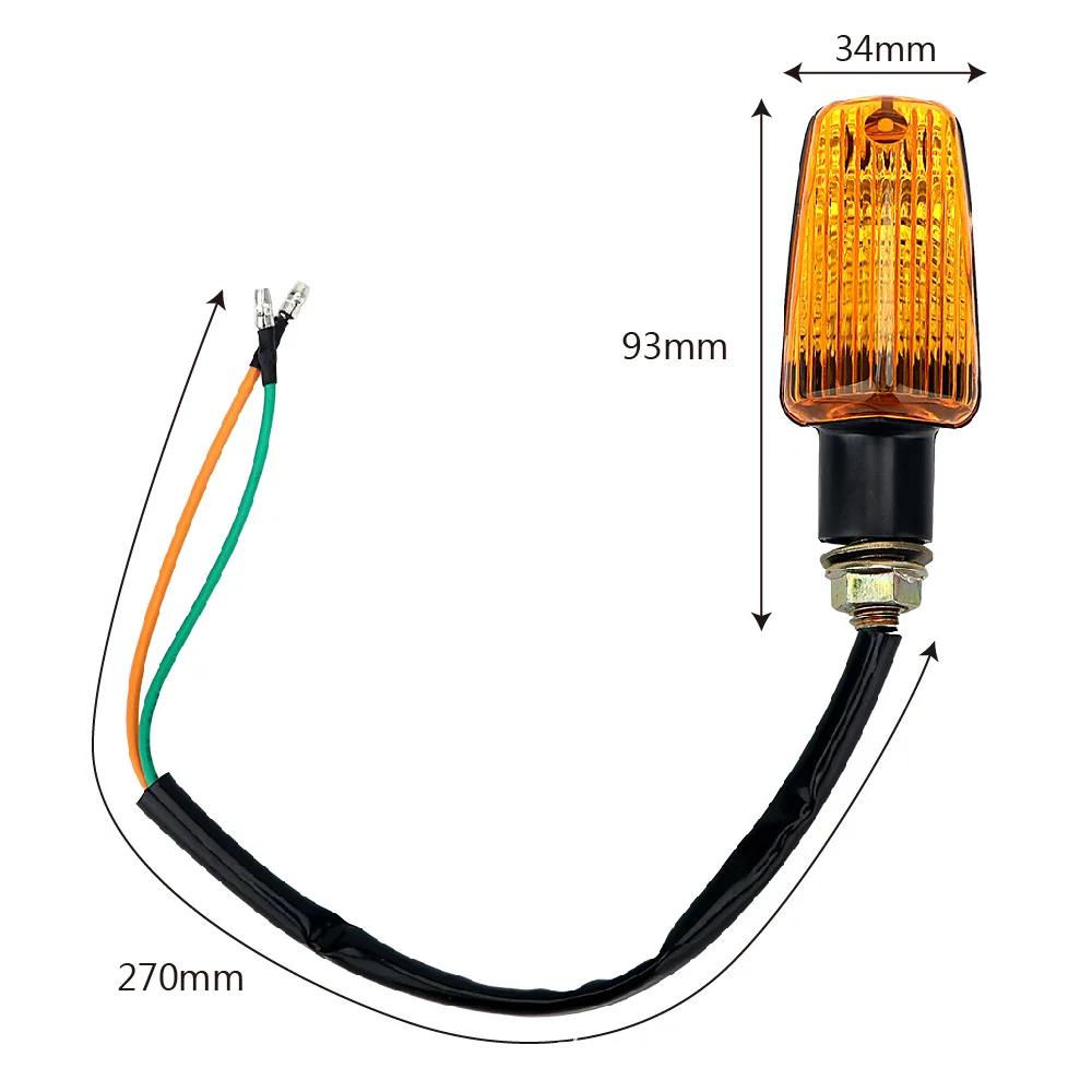 2 pièces moto clignotant lumières Led clignotants ambre lampe universelle moto arrière clignotant in