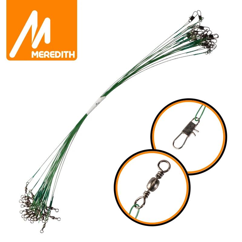 MEREDITH ligne de pêche en acier Anti-morsure 15 cm-30 cm fil d'acier Leader avec accessoire de pêch