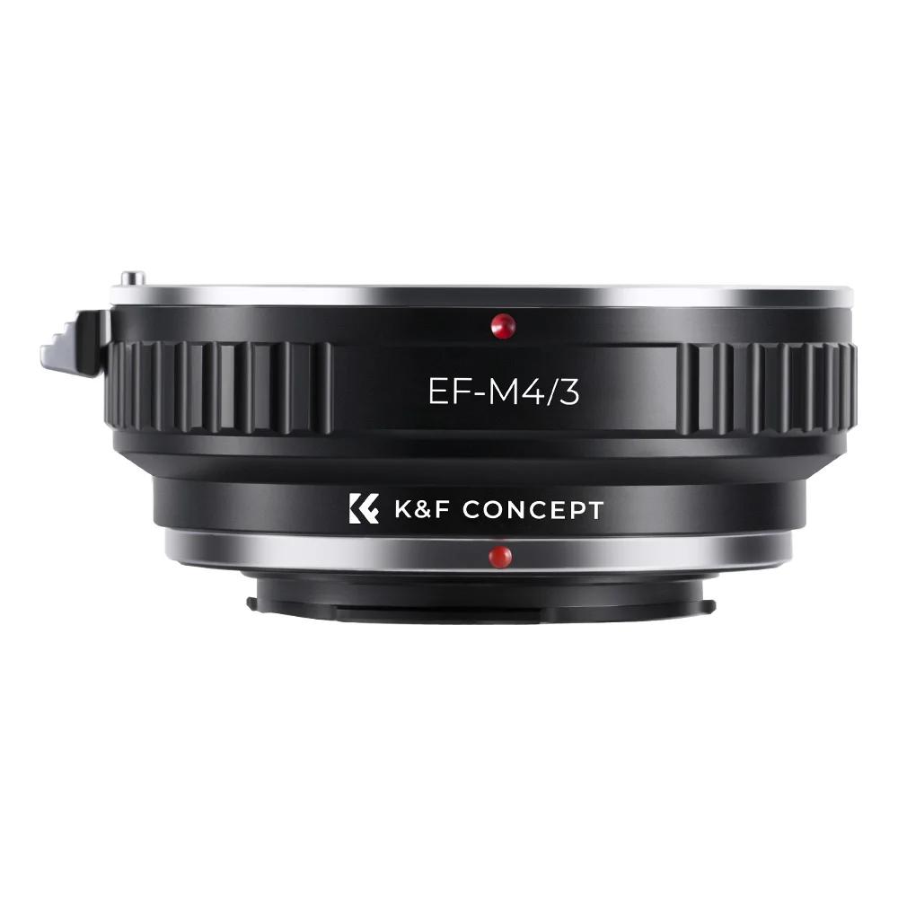 Adaptateur d'objectif K&F CONCEPT pour objectifs Canon EOS EF vers M4/3 MFT pour Olympus PEN et pour