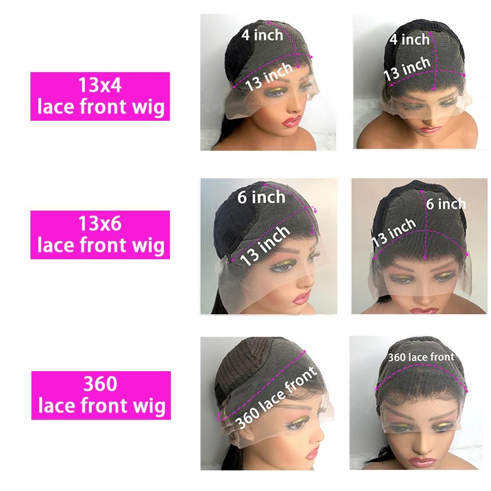 40 pouces vague de corps 13x6 HD dentelle frontale perruques perruque de cheveux humains 13x4 360 Hd