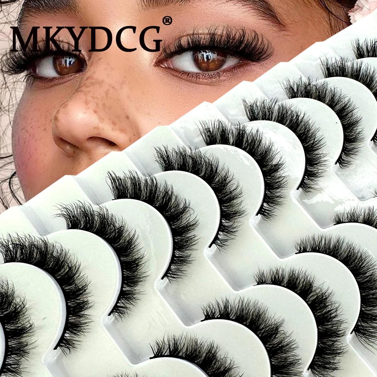 MKYDCG nouveau 10 paires 3D vison cils Faux vison moelleux cils doux complet épais vaporeux cils dra