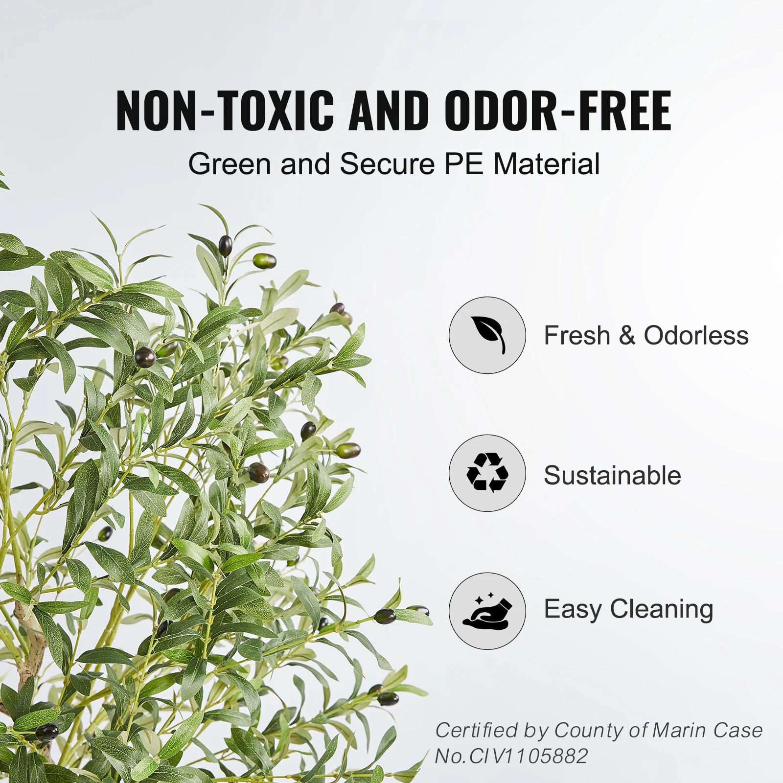 SucceBuy – olive artificielle de 4/5/6 pieds de haut, fausse plante, matériau PE sécurisé, Protectio