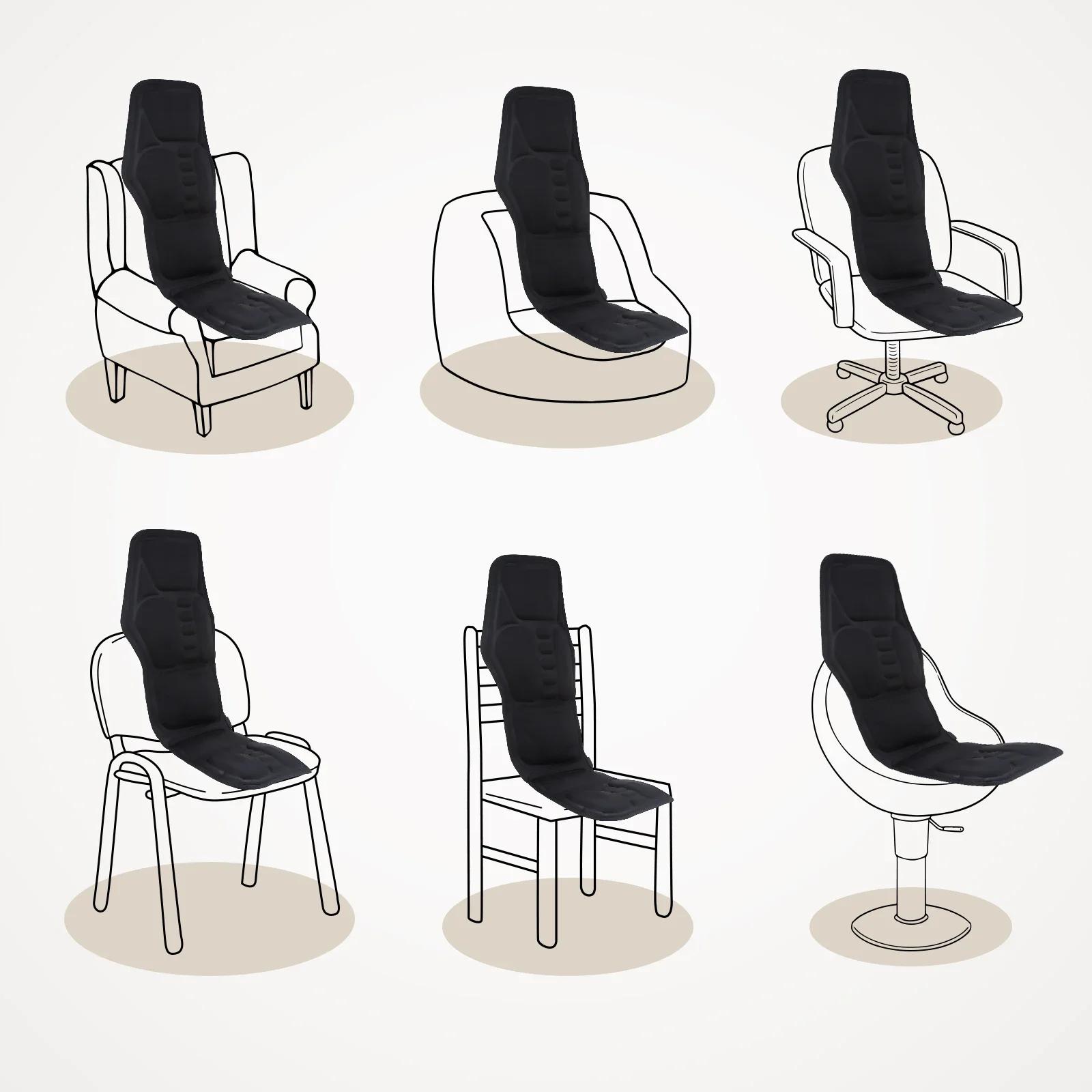 Masseur de dos électrique infrarouge, chaise de Massage complète du corps, coussin chauffant, vibrat